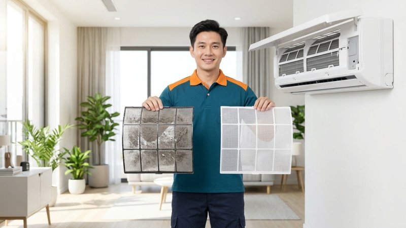 Vệ sinh máy lạnh định kỳ giúp máy mát sâu và tiết kiệm điện