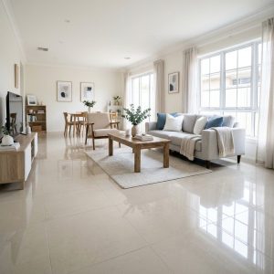 Phòng khách sạch sẽ sau khi vệ sinh tổng thể